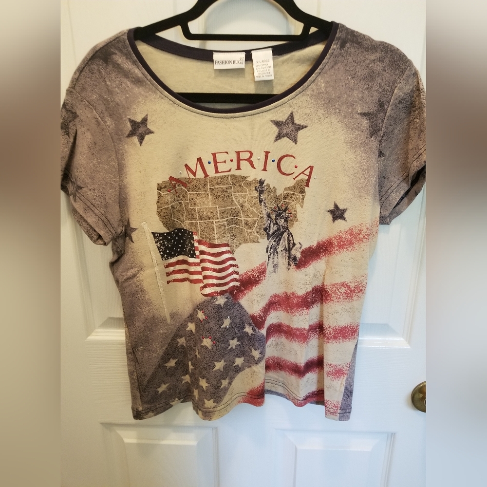 Patriotic Graphic Women's Top